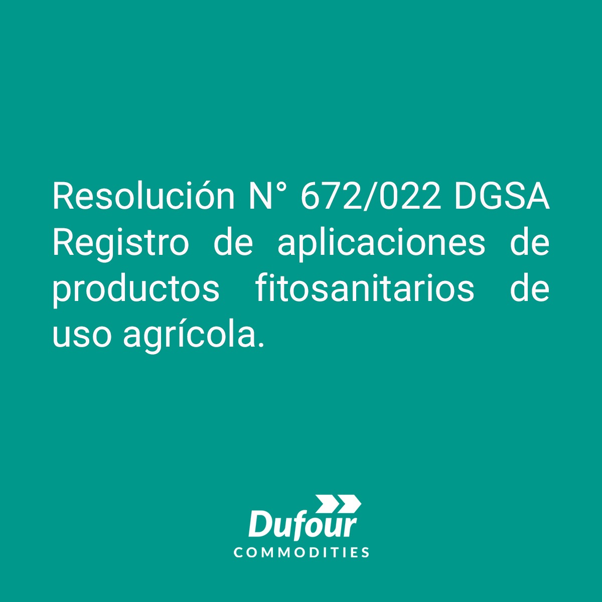 Resolución Nro. 672/022 DGSA